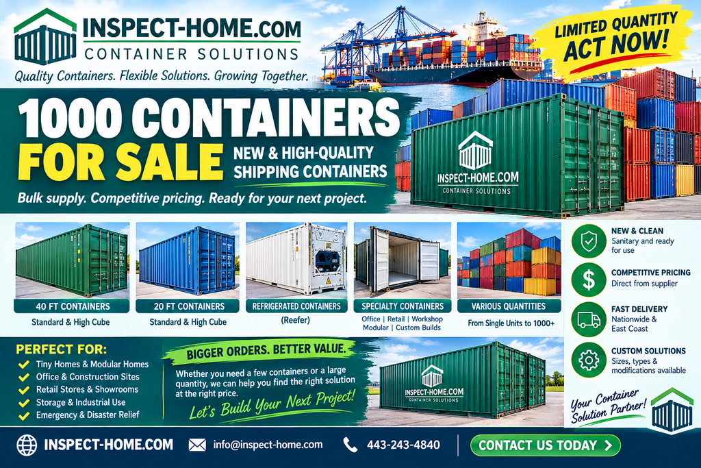 Inspect-home.com shipping container for sale