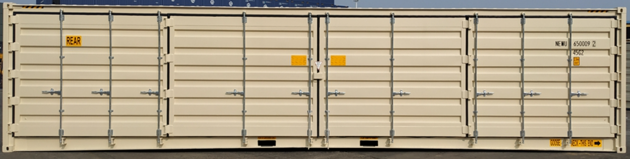 40 foot containers with side doors, double doors