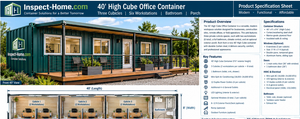 40 foot office with three cubicles Container