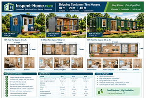 10, 20, 40 foot high cube tiny house design and price